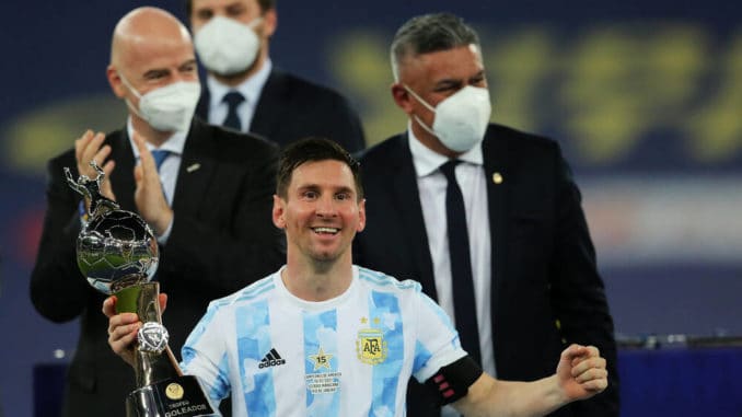 Lionel Messi of Argentina received Golden Boot and Best Player award in Copa America 2021